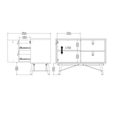 Ry Sideboard with 1 door + 2 drawers in Matt Matt White