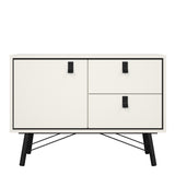 Ry Sideboard with 1 door + 2 drawers in Matt Matt White