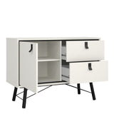 Ry Sideboard with 1 door + 2 drawers in Matt Matt White