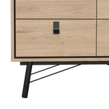 Ry Small Double Chest of Drawers 6 Drawers in Jackson Hickory Oak