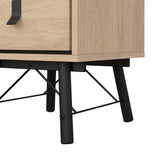 Ry Bedside Cabinet with 2 Drawers in Oak