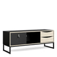Stubbe TV Unit with Door and Drawers in Black Oak