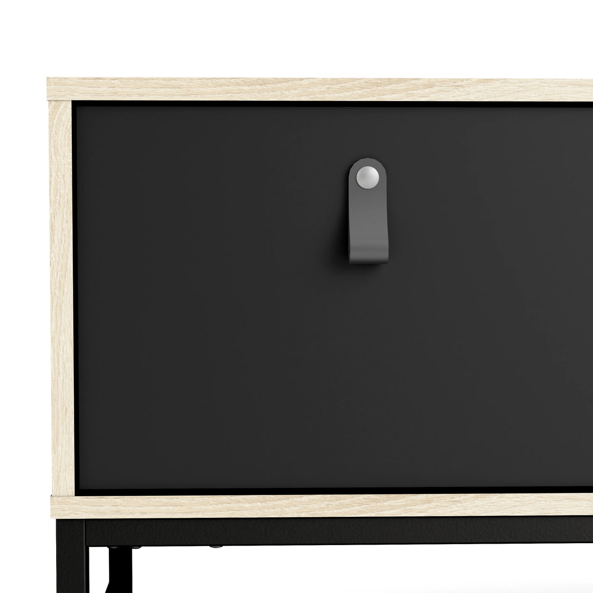 Stubbe TV Unit with Door and Drawers in Black Oak