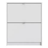 Shoes Cabinet with 2 Flip Down Doors in White