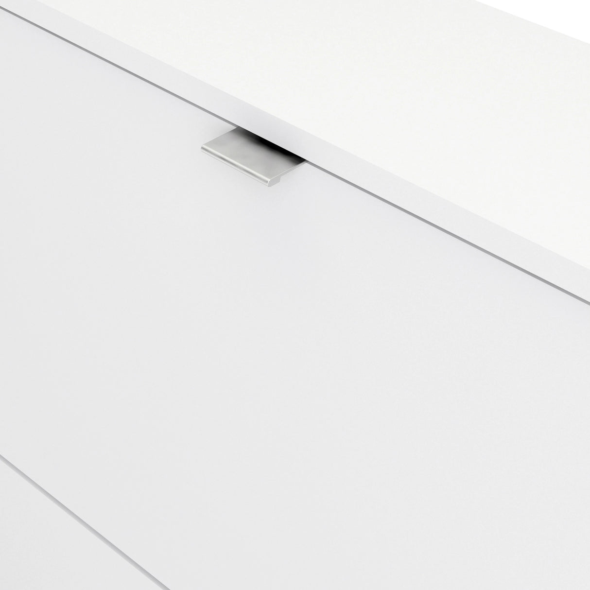 Shoes Cabinet with 2 Flip Down Doors in White