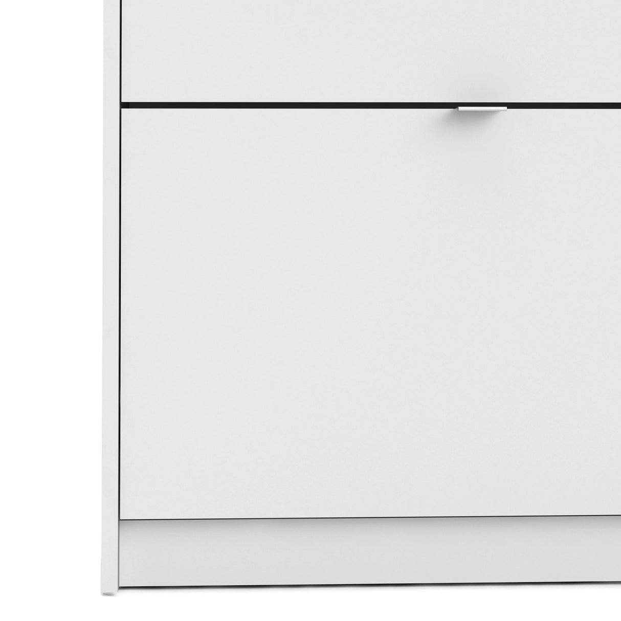 Shoes Cabinet with 2 Flip Down Doors in White