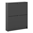 Shoes Cabinet with 2 Flip Down Doors in Matt Black