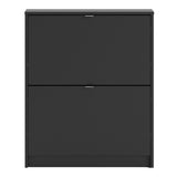 Shoes Cabinet with 2 Flip Down Doors in Matt Black