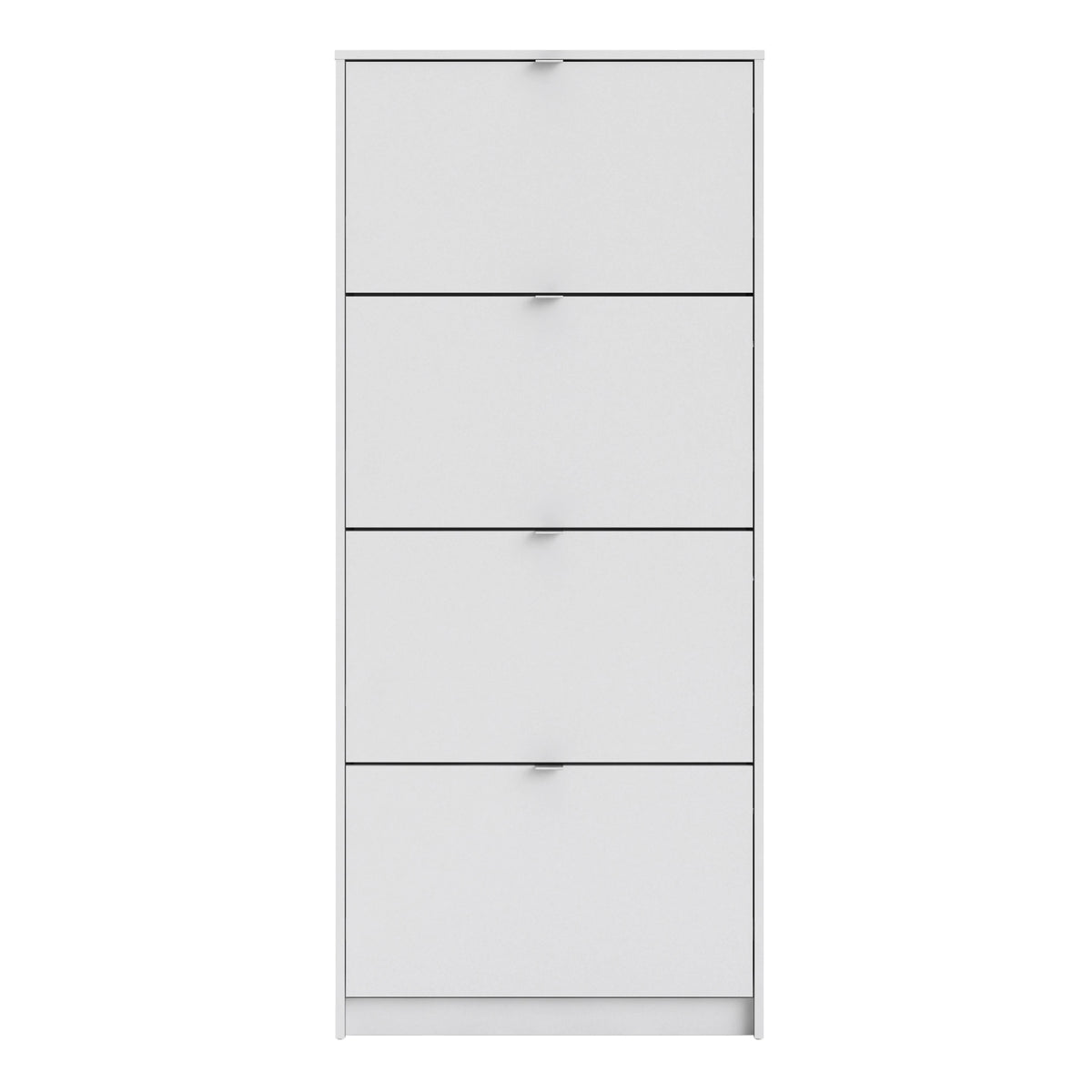 Shoes Cabinet with 4 Flip Doors and 2 Layers in White