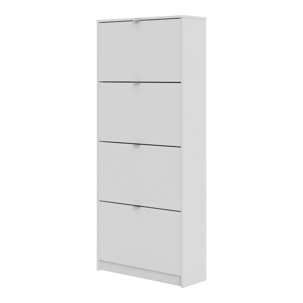 Shoes Cabinet with 4 Flip Doors and 2 Layers in White