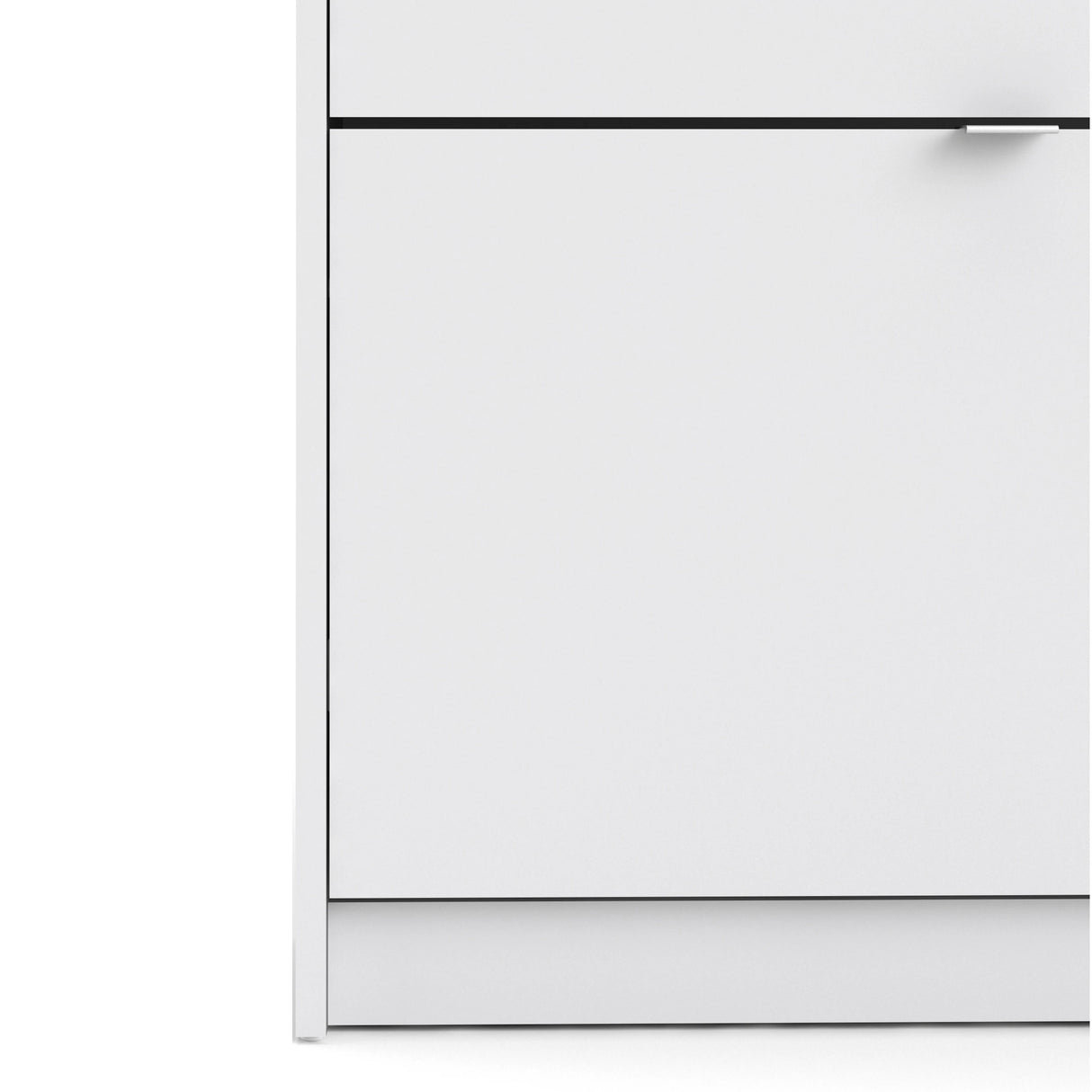 Shoes Cabinet with 4 Flip Doors and 2 Layers in White