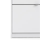 Shoes Cabinet with 4 Flip Doors and 2 Layers in White