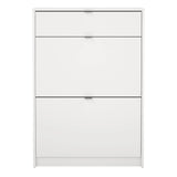 Shoes Shoe Cabinet 2 Flip Down Doors + 1 Drawer in White