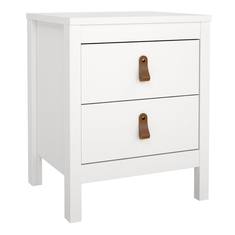Barcelona Package - Bedside Table 2 drawers + Chest 3+2 drawer + Wardrobe with 3 doors in White