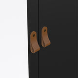 Barcelona Wardrobe with 1 door + 1 Mirror Door + 2 Drawers Matt Black