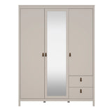 Barcelona Wardrobe with 2 Doors + 1 Mirror Door + 2 Drawers in Cashmere
