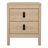 Barcelona Bedside Table 2 drawers in Jackson Hickory Oak