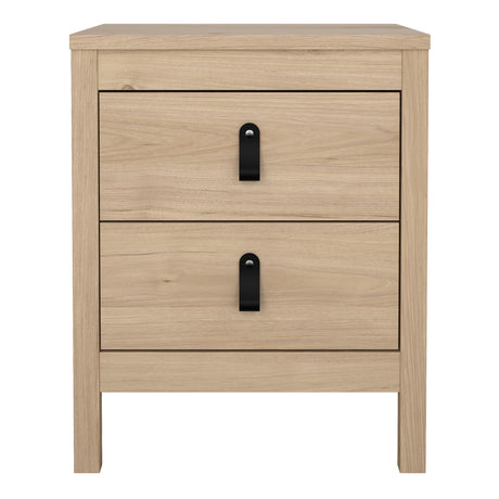 Barcelona Bedside Table 2 drawers in Jackson Hickory Oak