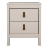 Barcelona Bedside Table 2 Drawers in Cashmere