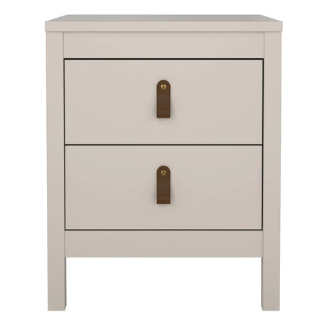 Barcelona Bedside Table 2 Drawers in Cashmere
