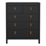 Barcelona Chest 3+2 Drawers in Matt Black