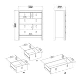 Barcelona Chest 3+2 Drawers in Cashmere