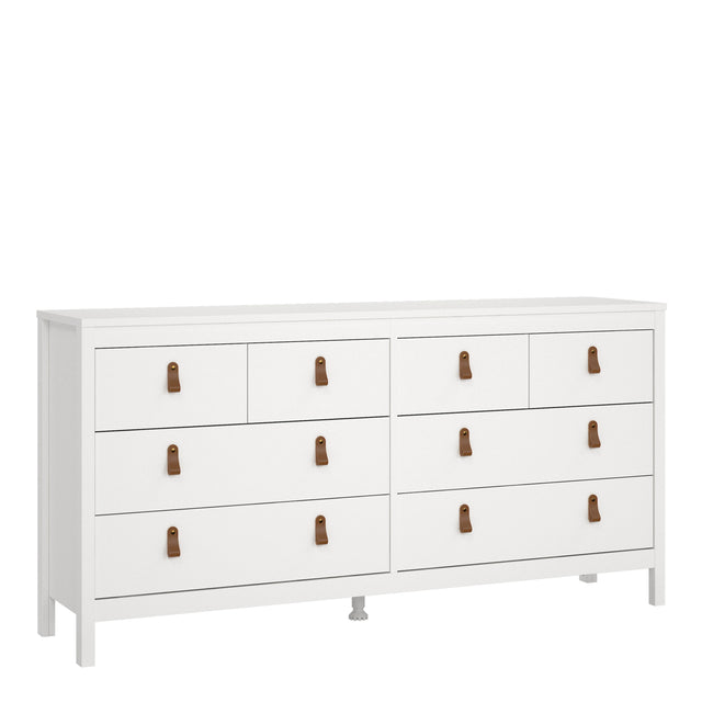 Barcelona Double Dresser 4+4 Drawers in White