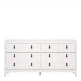 Barcelona Double Dresser 4+4 Drawers in White