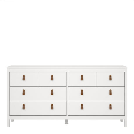 Barcelona Double Dresser 4+4 Drawers in White