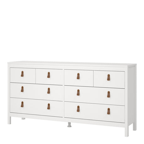 Barcelona Double Dresser 4+4 Drawers in White