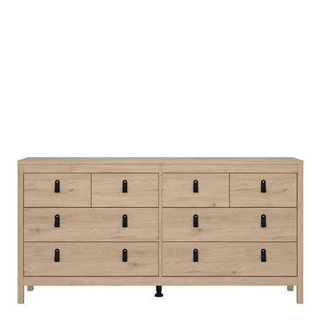 Barcelona Double Dresser 4+4 Drawers in Jackson Hickory Oak