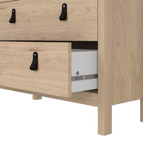 Barcelona China Cabinet 2 Glass Doors with 3 Drawers in Oak