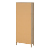Barcelona China Cabinet 2 Glass Doors with 3 Drawers in Oak