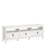 Barcelona TV Unit 3 Drawers in White