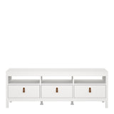 Barcelona TV Unit 3 Drawers in White