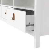 Barcelona TV Unit 3 Drawers in White
