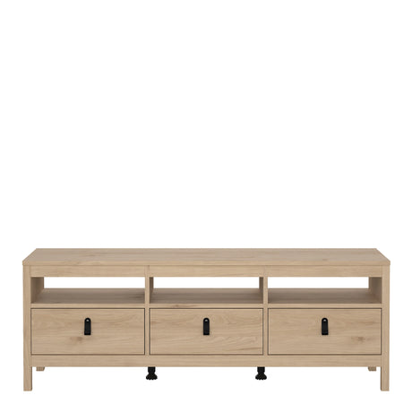 Barcelona TV Unit 3 Drawers in Jackson Hickory Oak
