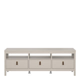 Barcelona TV Unit 3 Drawers in Cashmere