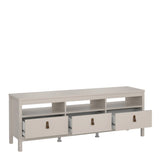 Barcelona TV Unit 3 Drawers in Cashmere