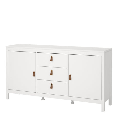 Barcelona Sideboard 2 Doors + 3 Drawers in White