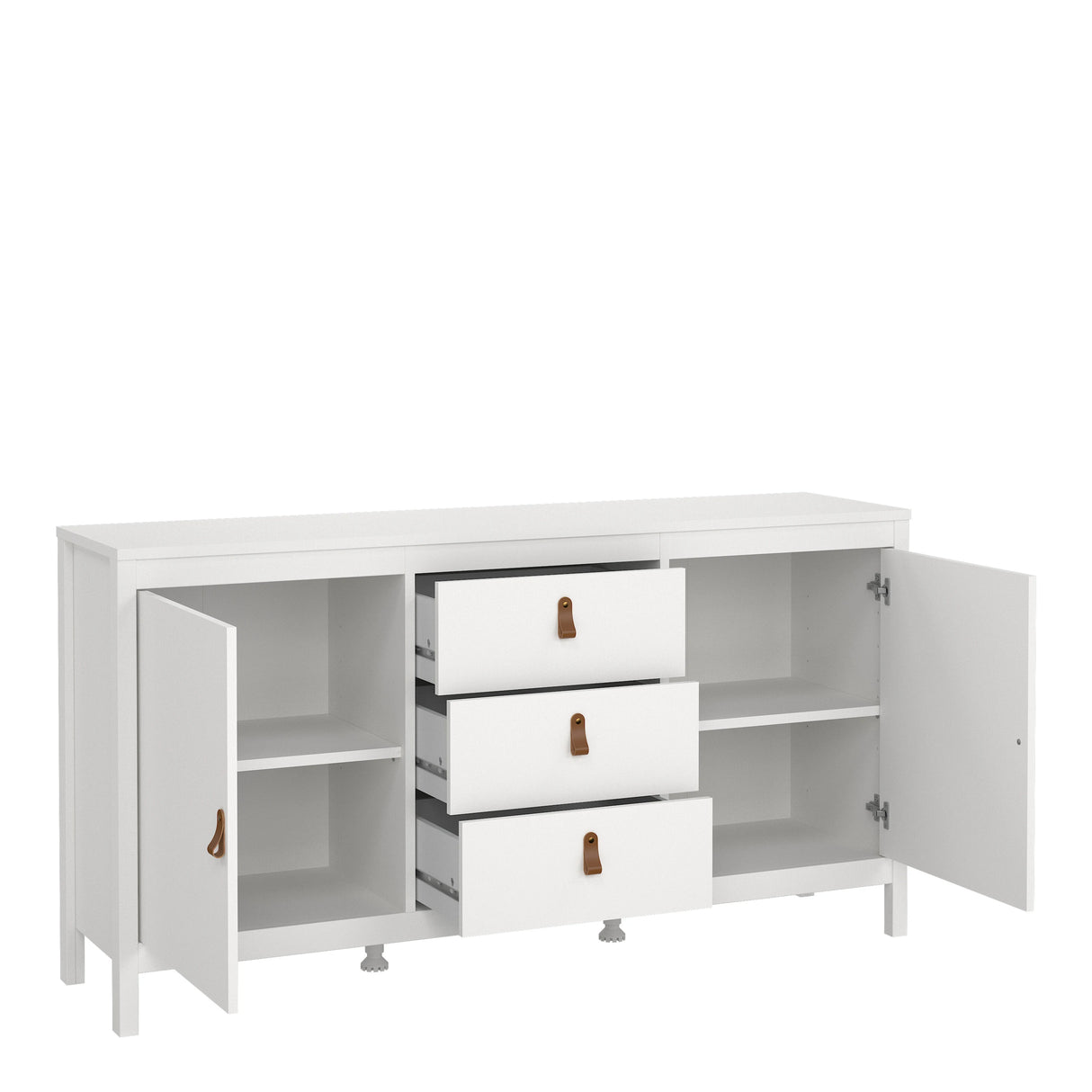 Barcelona Sideboard 2 Doors + 3 Drawers in White