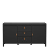 Barcelona Sideboard 2 Doors + 3 Drawers in Matt Black