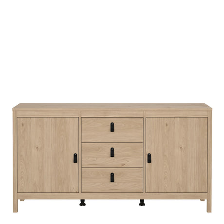 Barcelona Sideboard 2 Doors 3 Drawers in Jackson Hickory Oak