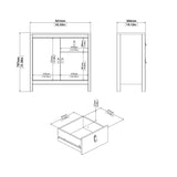 Barcelona Sideboard 2 Doors 1 Drawer in Matt Black