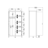 Barcelona Wardrobe with 2 Doors in Matt Black