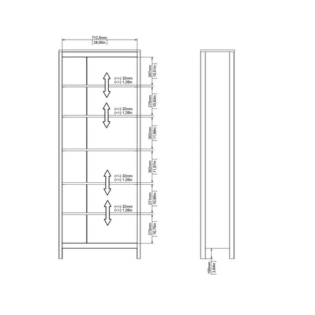 Barcelona Bookcase Black