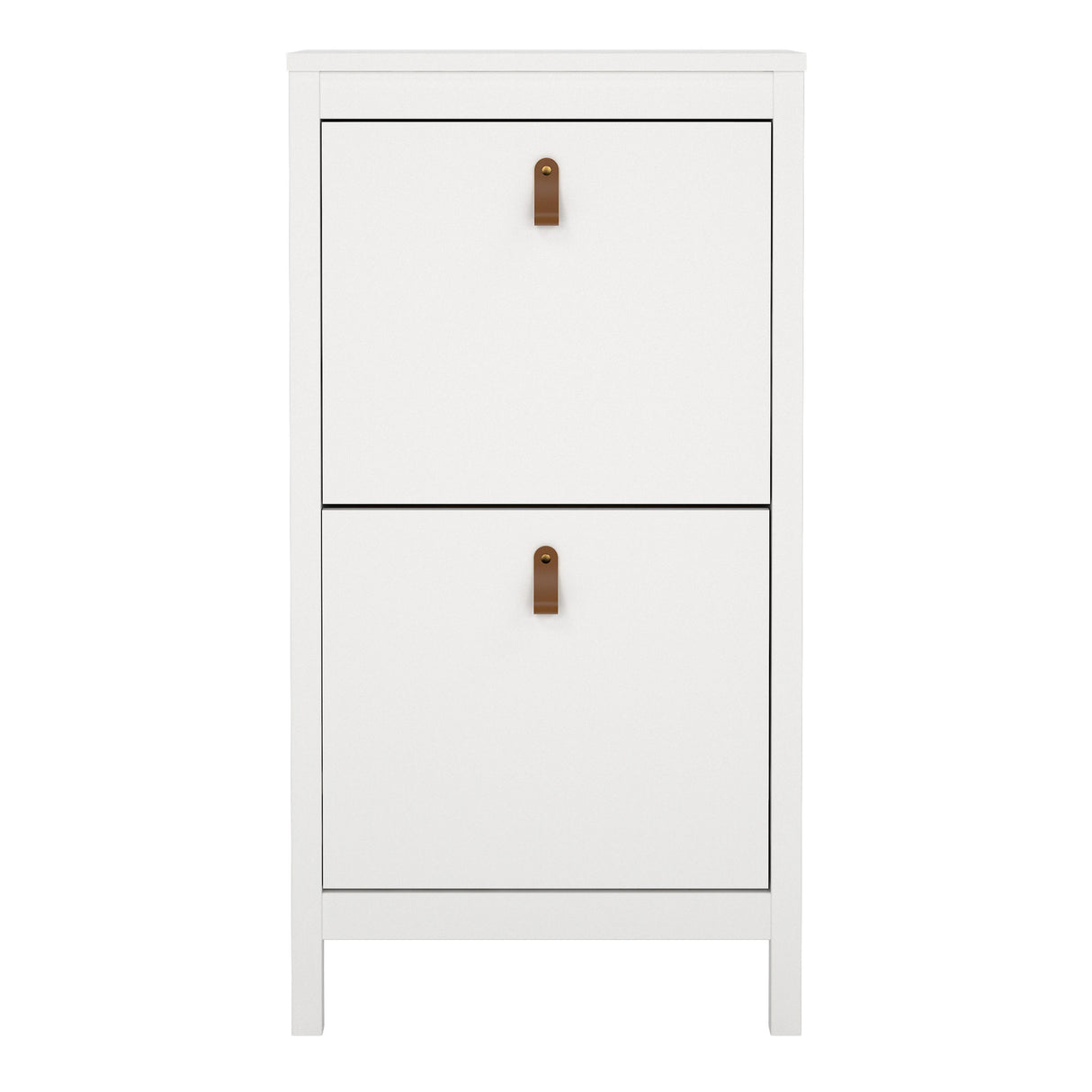 Barcelona Shoe Cabinet 2 Flip Down Doors in White