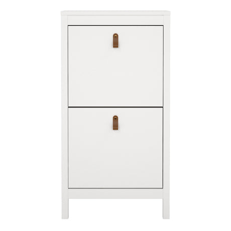 Barcelona Shoe Cabinet 2 Flip Down Doors in White