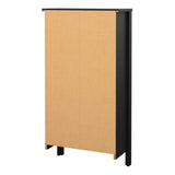 Barcelona Shoe Cabinet 2 Flip Down Doors in Matt Black