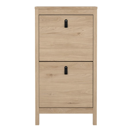 Barcelona Shoe Cabinet 2 Flip Down Doors in Jackson Hickory Oak